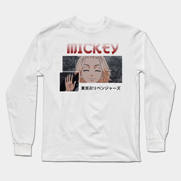 Mickey White Long Sleeve T-Shirt by Qalbi studio